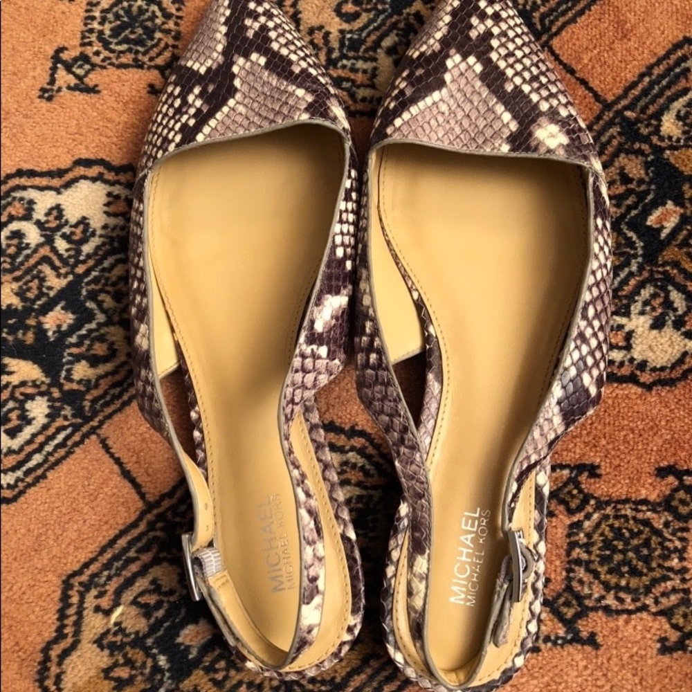 Michael Kors Claudia flat embossed leather size9.5 - Picture 4 of 4